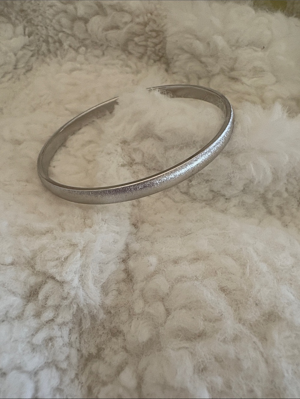 Monet Size L Silver Tone Open Cuff Bracelet